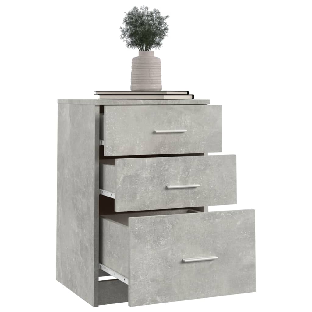 vidaXL Noptieră, gri beton, 40x40x63 cm, lemn compozit