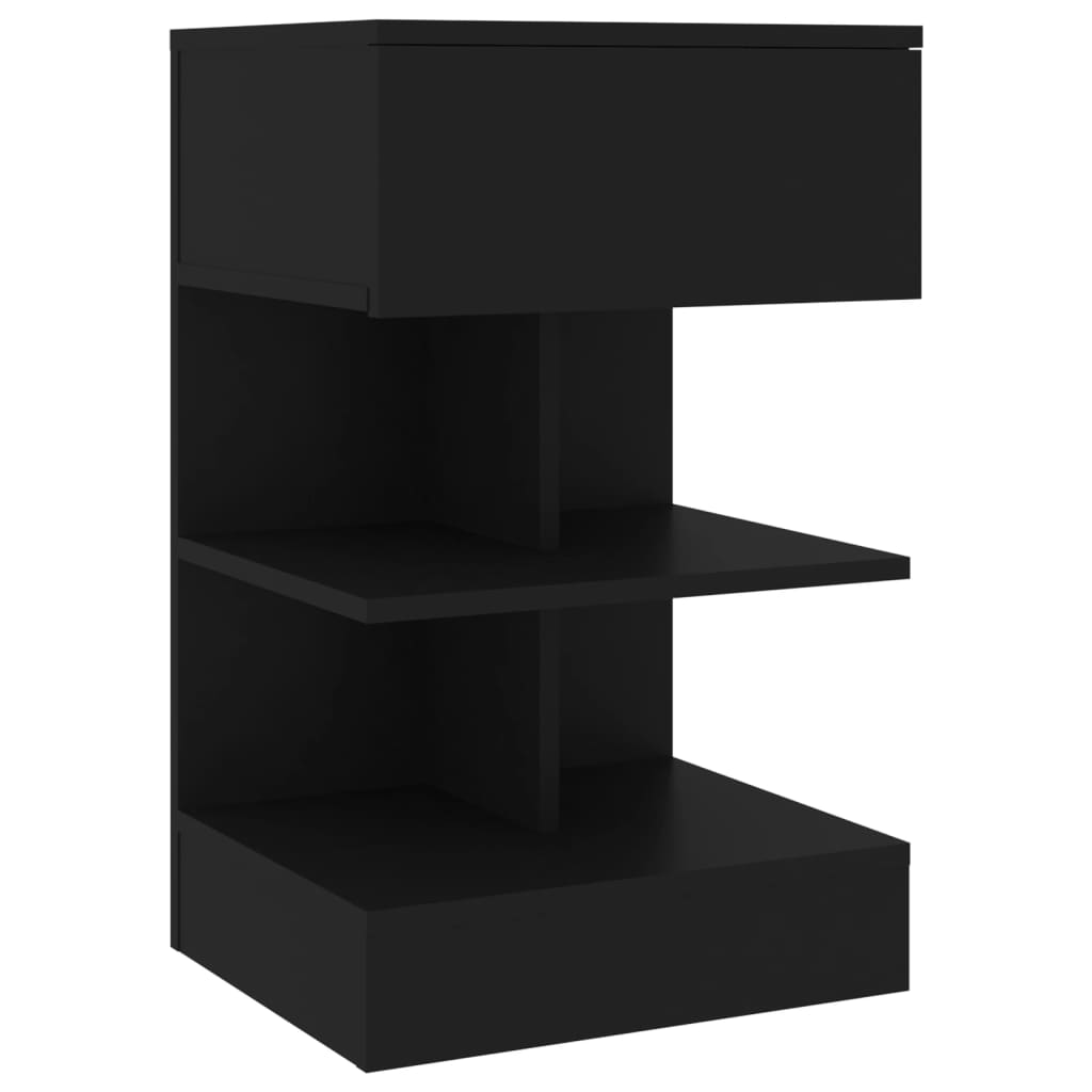 vidaXL Noptiere, 2 buc., negru, 40x35x65 cm vidaXL Noptiere, 2 buc., negru, 40x35x65 cm