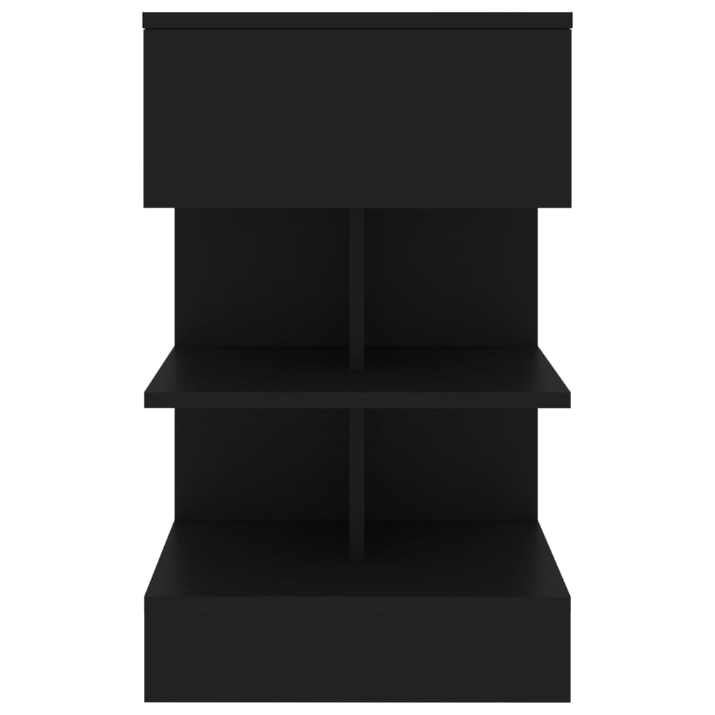 vidaXL Noptiere, 2 buc., negru, 40x35x65 cm vidaXL Noptiere, 2 buc., negru, 40x35x65 cm