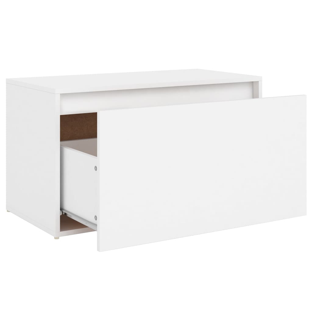 vidaXL Bancă de hol, alb, 80x40x45 cm, PAL vidaXL Bancă de hol, alb, 80x40x45 cm, PAL