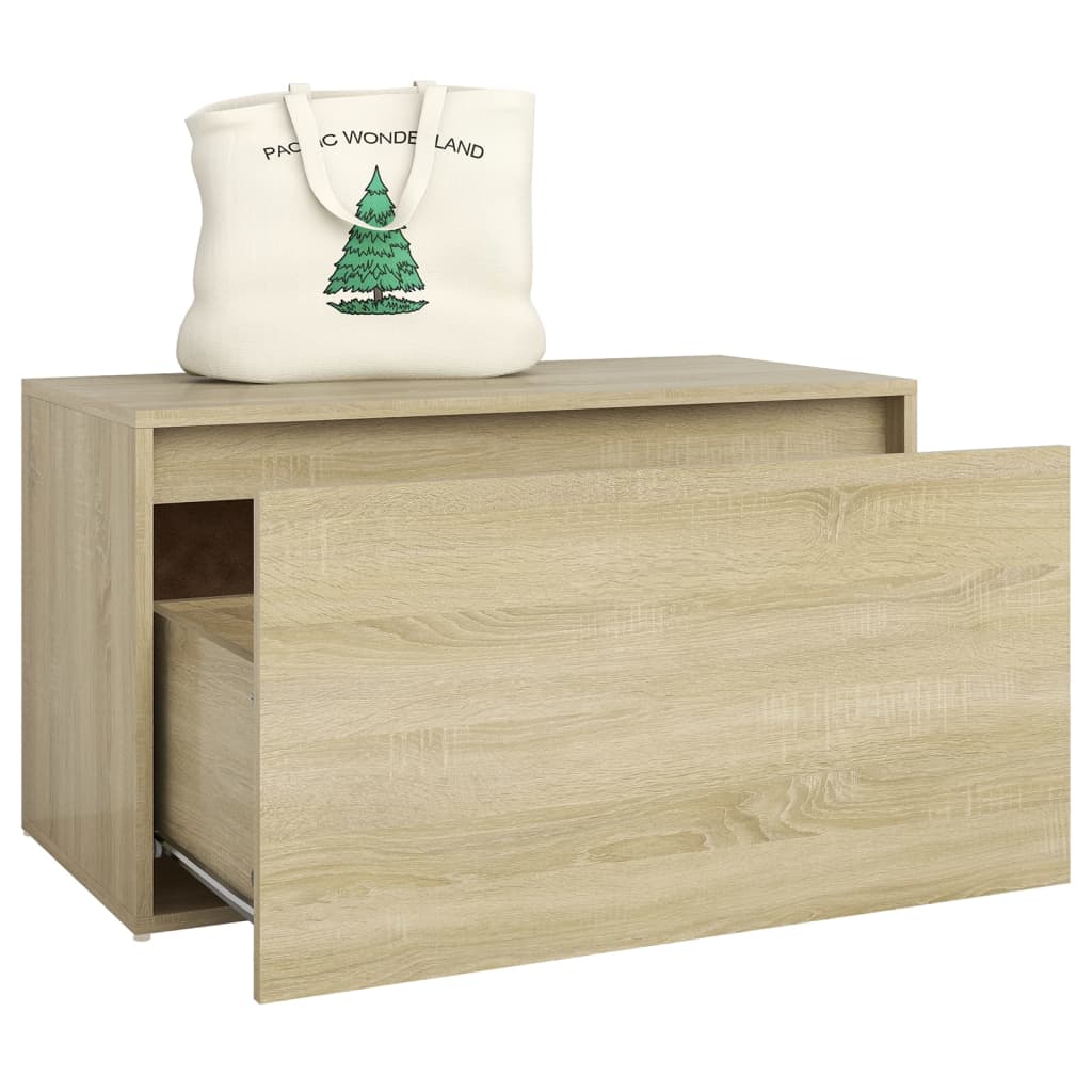 vidaXL Bancă de hol, stejar sonoma, 80x40x45 cm, PAL vidaXL Bancă de hol, stejar sonoma, 80x40x45 cm, PAL