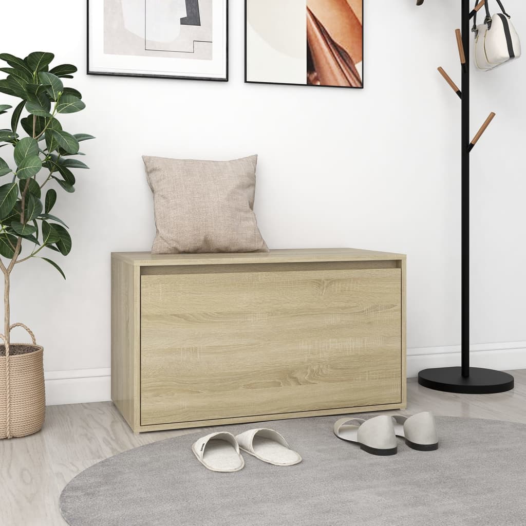 vidaXL Bancă de hol, stejar sonoma, 80x40x45 cm, PAL vidaXL Bancă de hol, stejar sonoma, 80x40x45 cm, PAL
