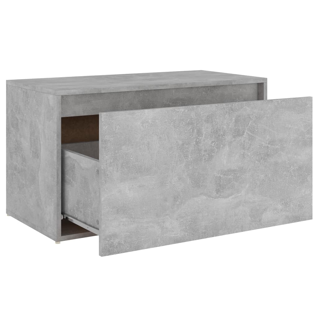 vidaXL Bancă de hol, gri beton, 80x40x45 cm, PAL vidaXL Bancă de hol, gri beton, 80x40x45 cm, PAL