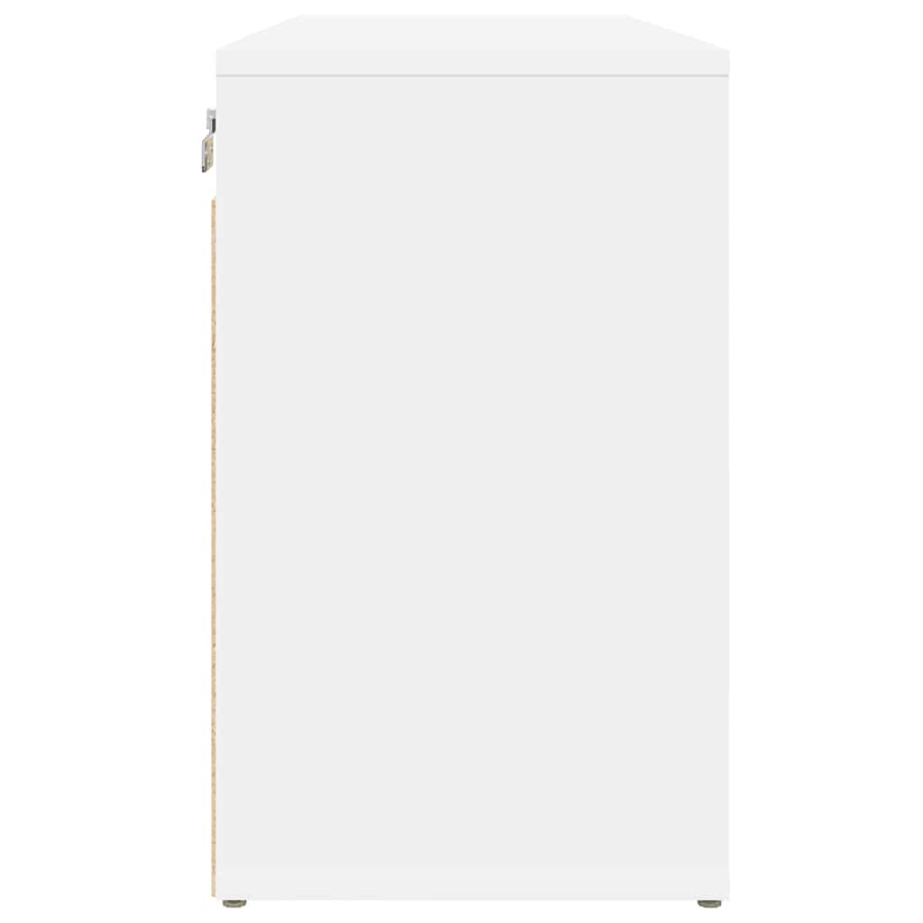 vidaXL Dulap pentru pantofi cu raft Alb 103x30x51 cm Lemn compozit vidaXL Dulap pentru pantofi cu raft Alb 103x30x51 cm Lemn compozit