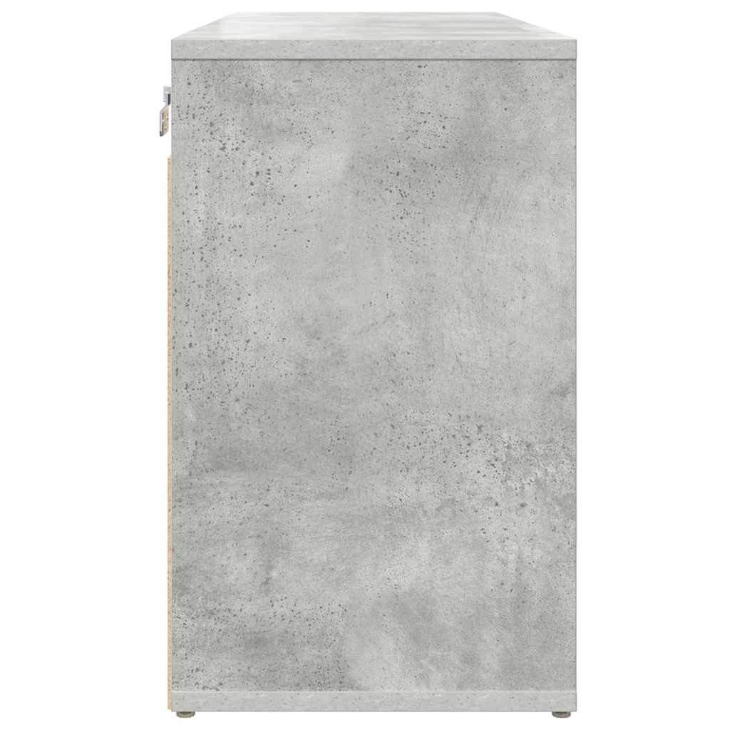 vidaXL Dulap pentru pantofi Gri beton 103x30x51 cm Lemn compozit vidaXL Dulap pentru pantofi Gri beton 103x30x51 cm Lemn compozit