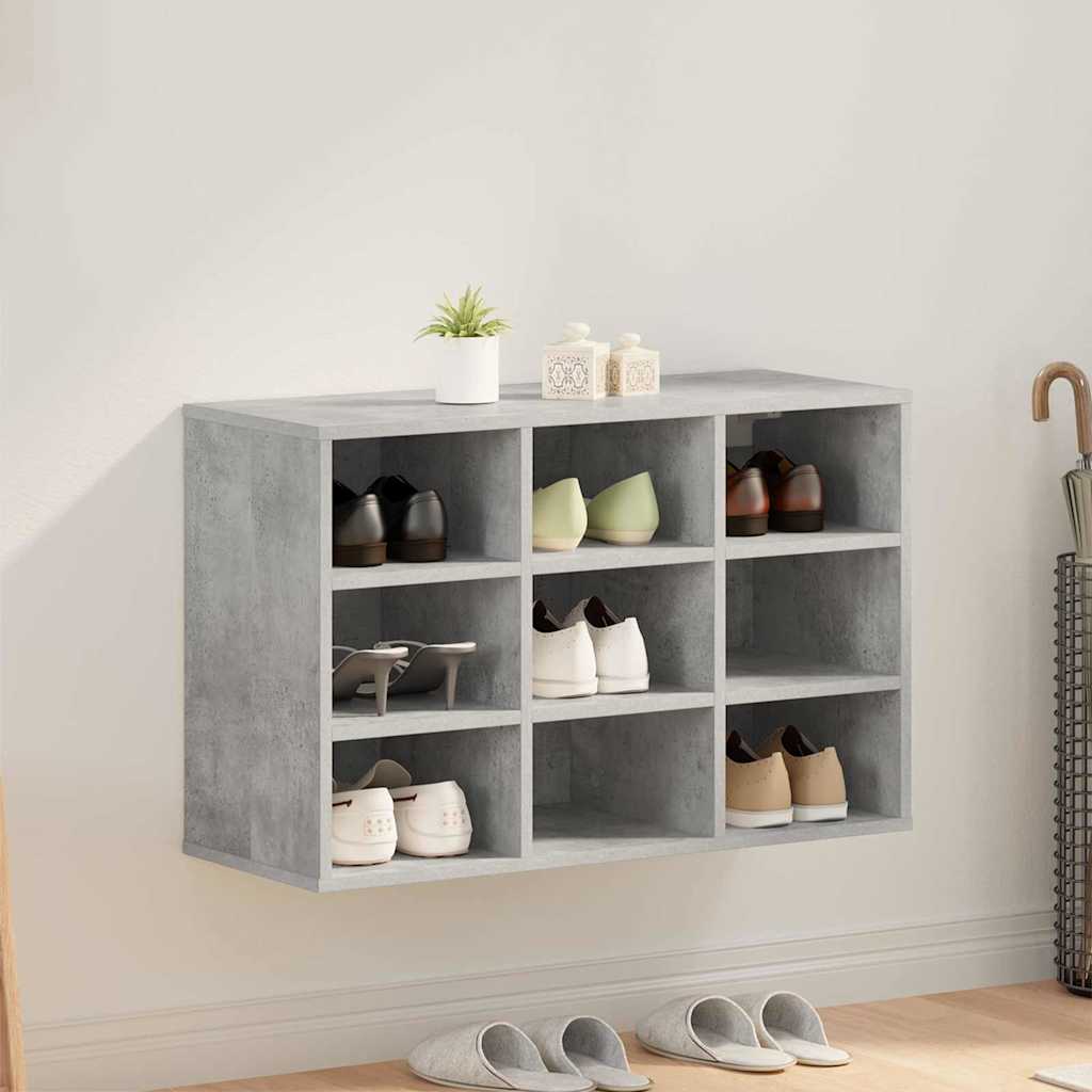vidaXL Dulap pentru pantofi Gri beton 103x30x51 cm Lemn compozit vidaXL Dulap pentru pantofi Gri beton 103x30x51 cm Lemn compozit
