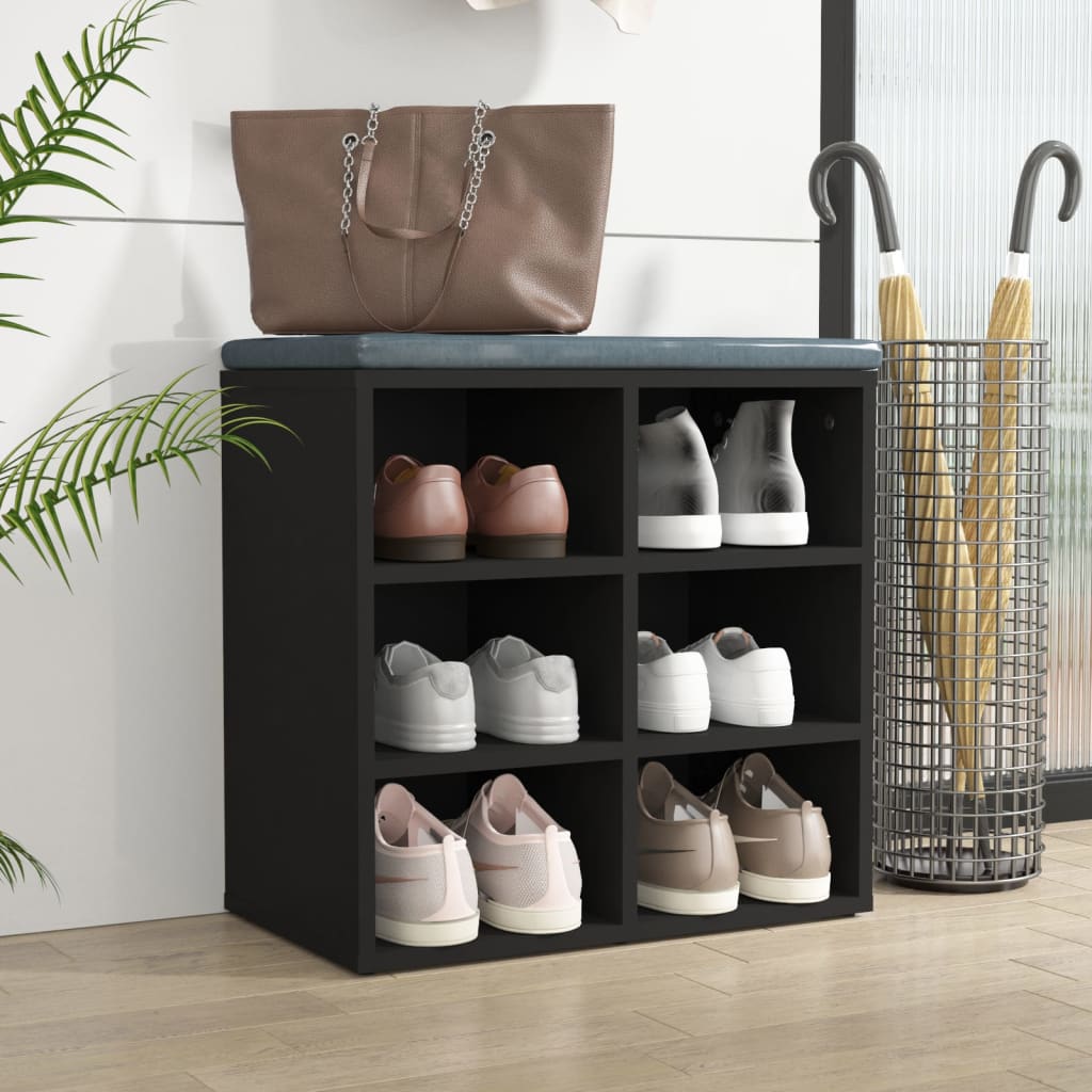 vidaXL Dulap de pantofi, negru, 52,5x30x50 cm vidaXL Dulap de pantofi, negru, 52,5x30x50 cm