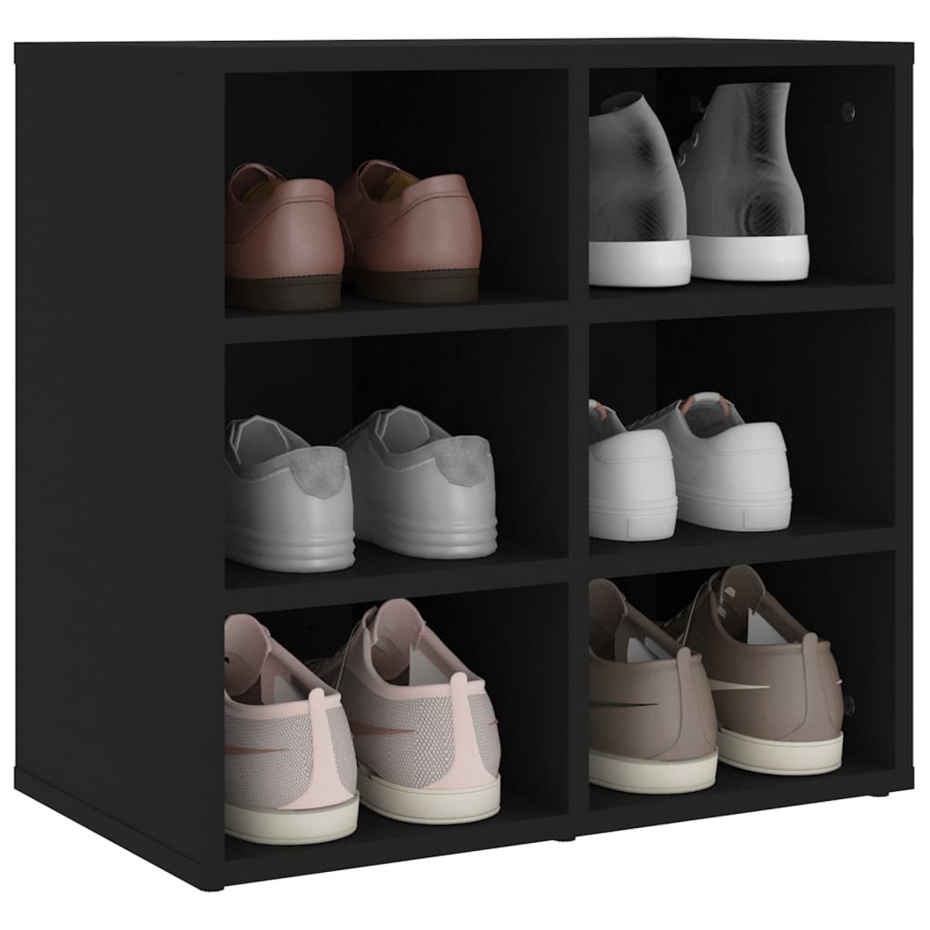 vidaXL Dulap de pantofi, negru, 52,5x30x50 cm vidaXL Dulap de pantofi, negru, 52,5x30x50 cm