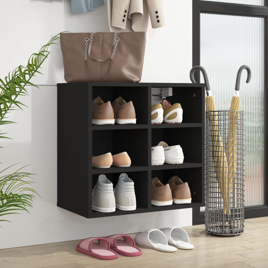 vidaXL Dulap de pantofi, negru, 52,5x30x50 cm vidaXL Dulap de pantofi, negru, 52,5x30x50 cm