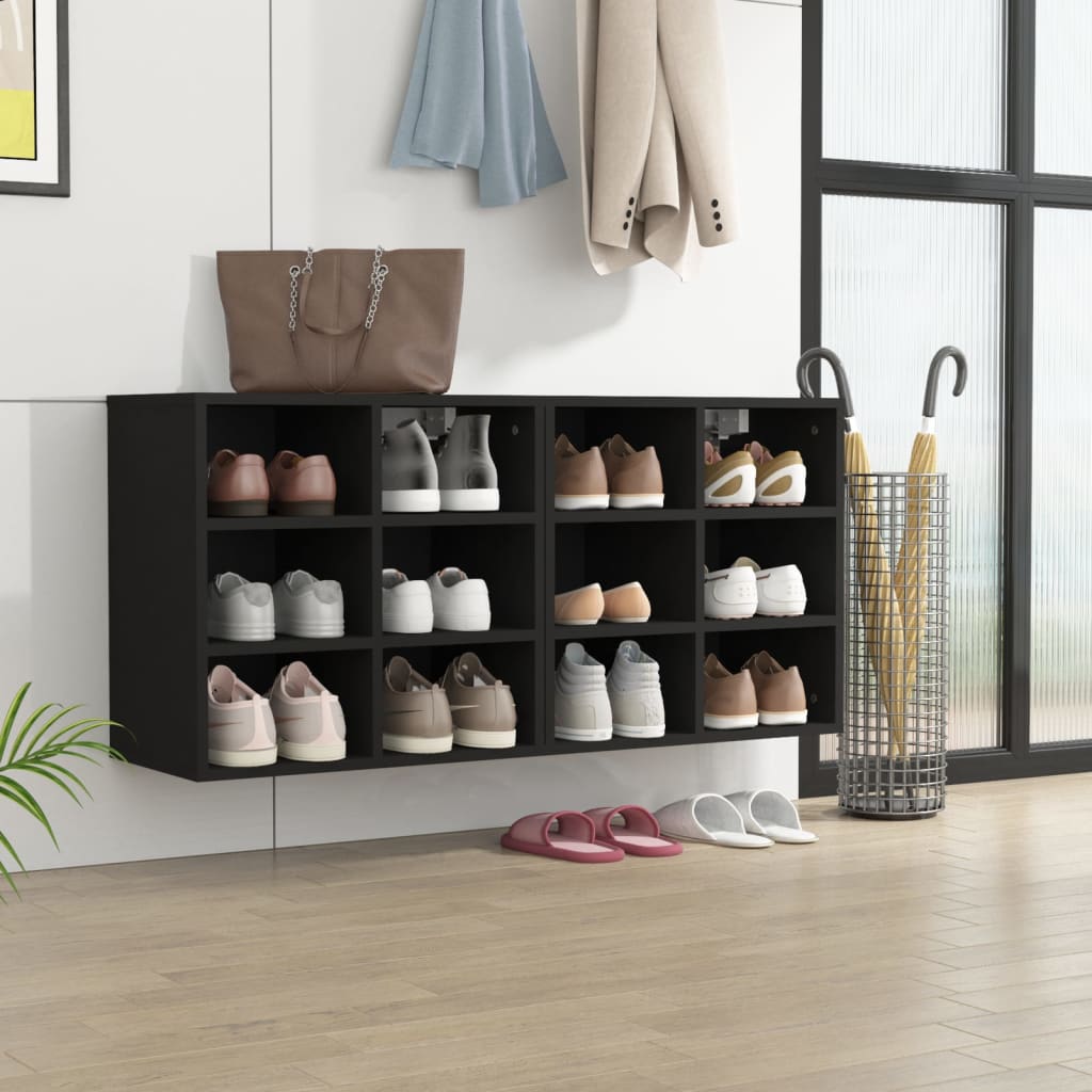 vidaXL Dulap de pantofi, negru, 52,5x30x50 cm vidaXL Dulap de pantofi, negru, 52,5x30x50 cm