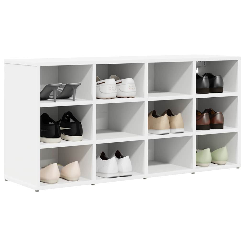 vidaXL Dulap pentru pantofi cu raft Alb 103x30x51 cm Lemn compozit vidaXL Dulap pentru pantofi cu raft Alb 103x30x51 cm Lemn compozit
