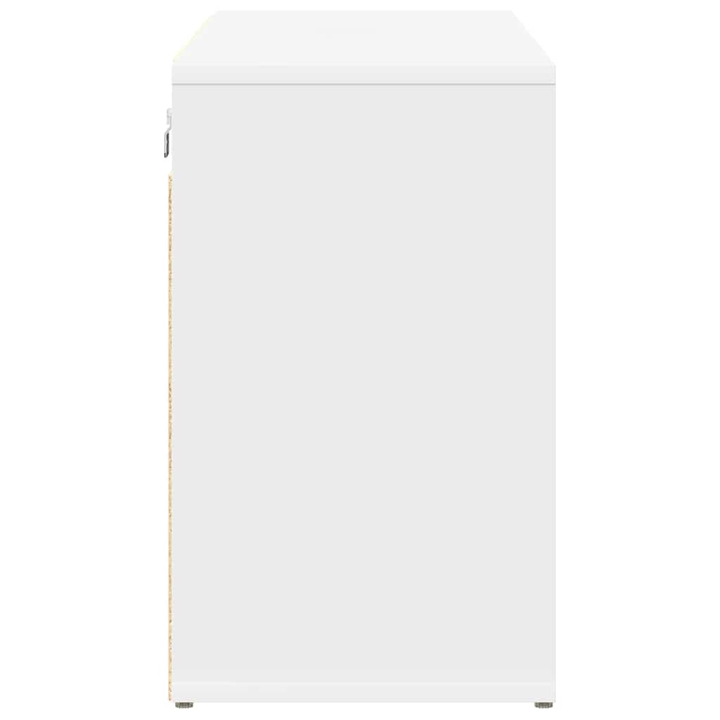 vidaXL Dulap pentru pantofi cu raft Alb 103x30x51 cm Lemn compozit vidaXL Dulap pentru pantofi cu raft Alb 103x30x51 cm Lemn compozit