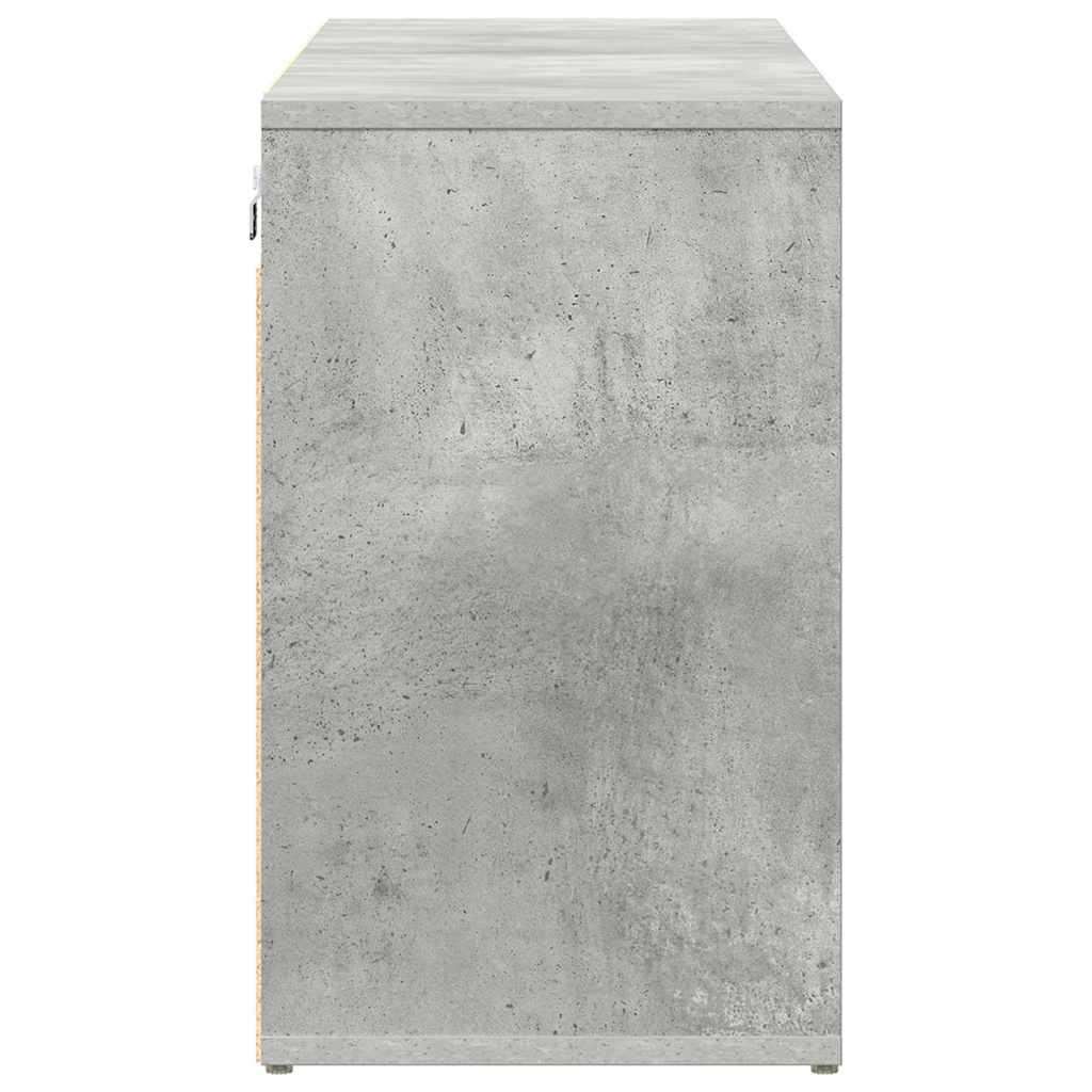 vidaXL Dulap pentru pantofi Gri beton 103x30x51 cm Lemn compozit vidaXL Dulap pentru pantofi Gri beton 103x30x51 cm Lemn compozit