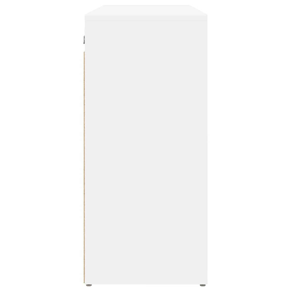 vidaXL Dulap pentru pantofi cu raft Alb 103x30x51 cm Lemn compozit vidaXL Dulap pentru pantofi cu raft Alb 103x30x51 cm Lemn compozit