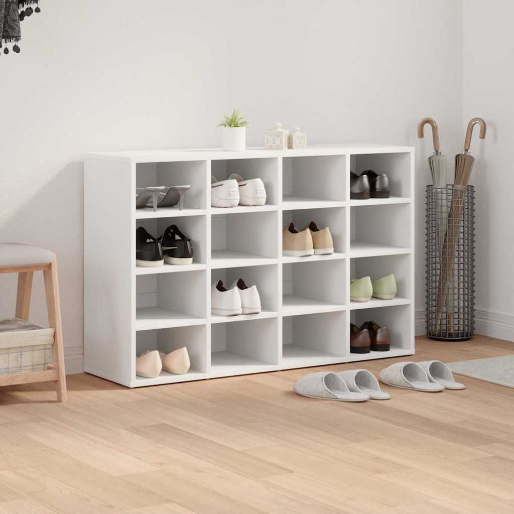 vidaXL Dulap pentru pantofi cu raft Alb 103x30x51 cm Lemn compozit