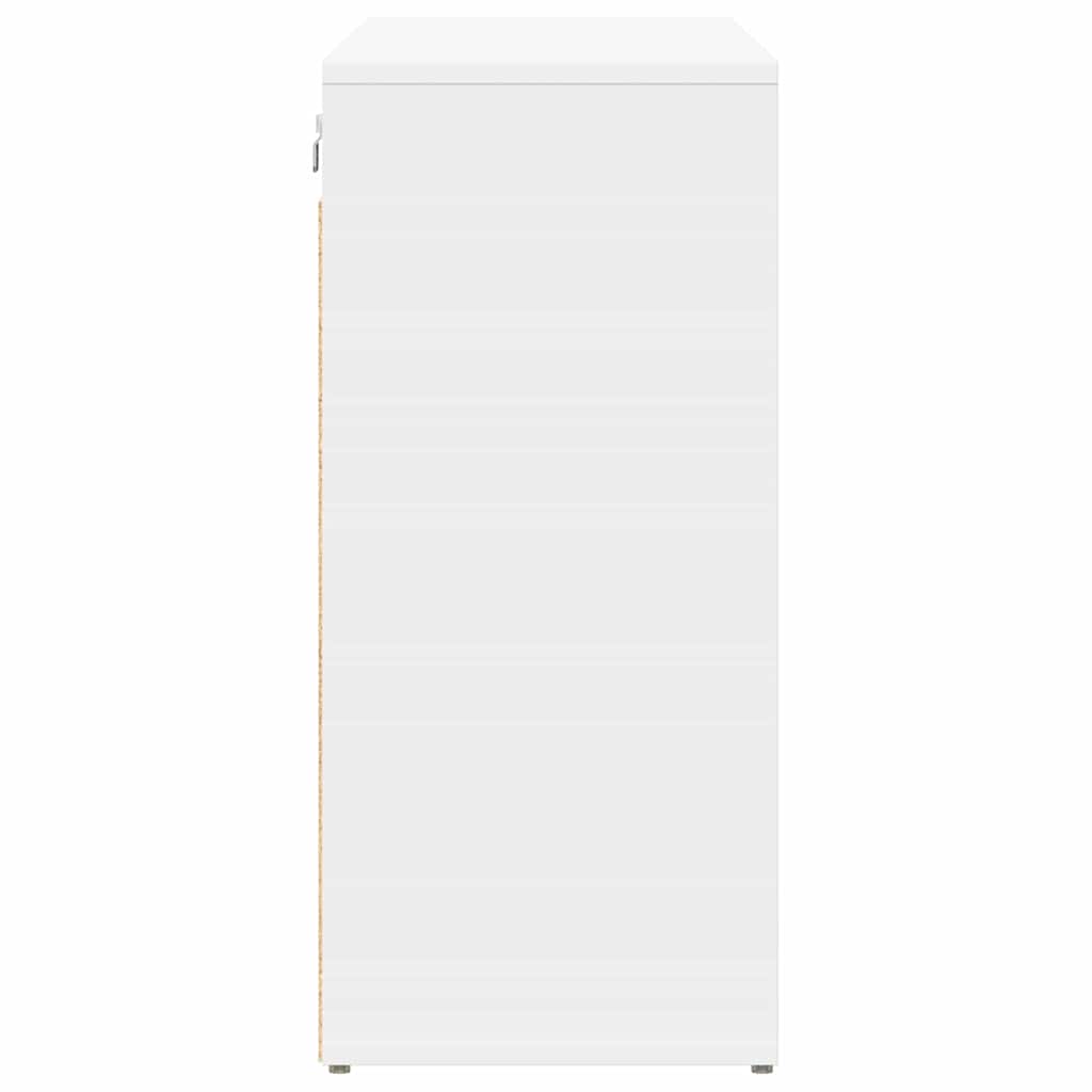 vidaXL Dulap pentru pantofi cu raft Alb 103x30x51 cm Lemn compozit