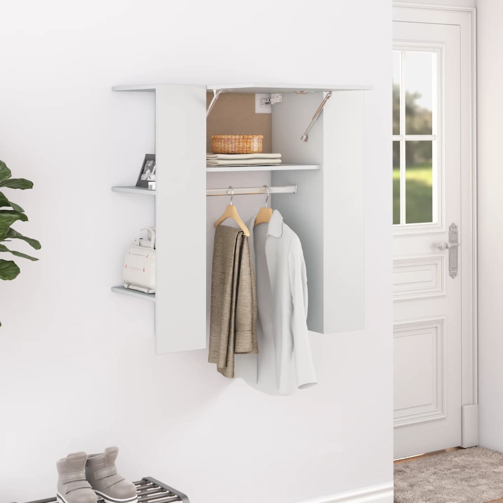 vidaXL Dulap de hol, alb, 97,5x37x99 cm, lemn prelucrat vidaXL Dulap de hol, alb, 97,5x37x99 cm, lemn prelucrat