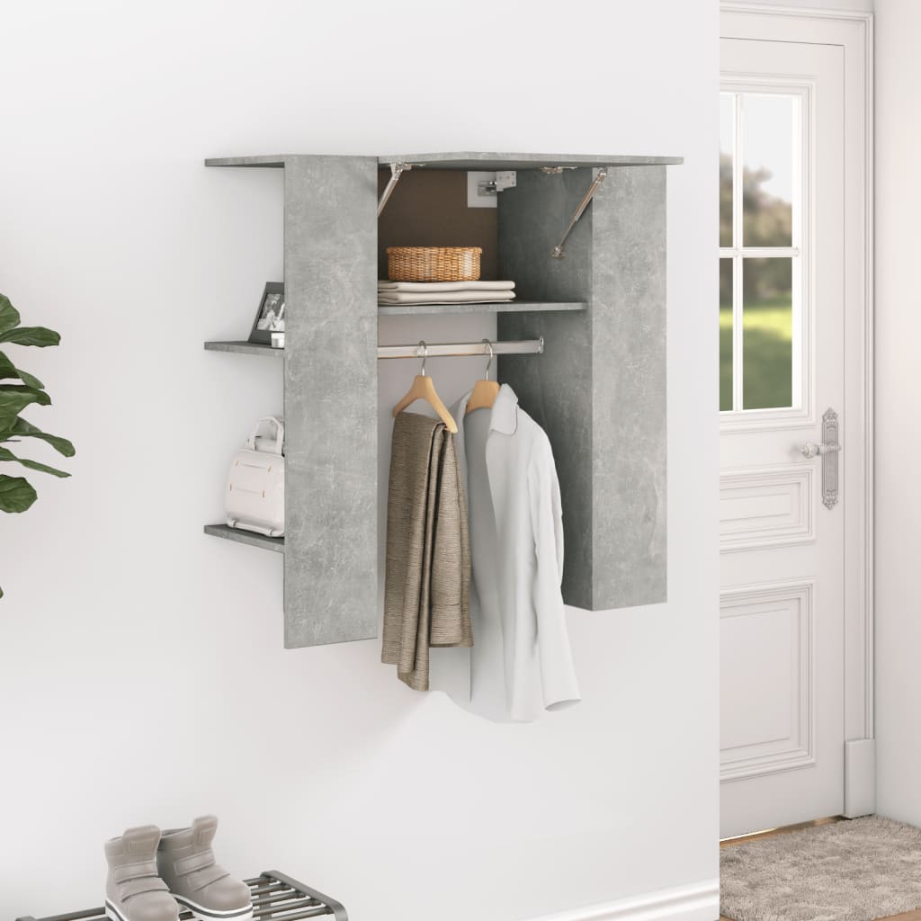 vidaXL Dulap de hol, gri beton, 97,5x37x99 cm, lemn prelucrat vidaXL Dulap de hol, gri beton, 97,5x37x99 cm, lemn prelucrat