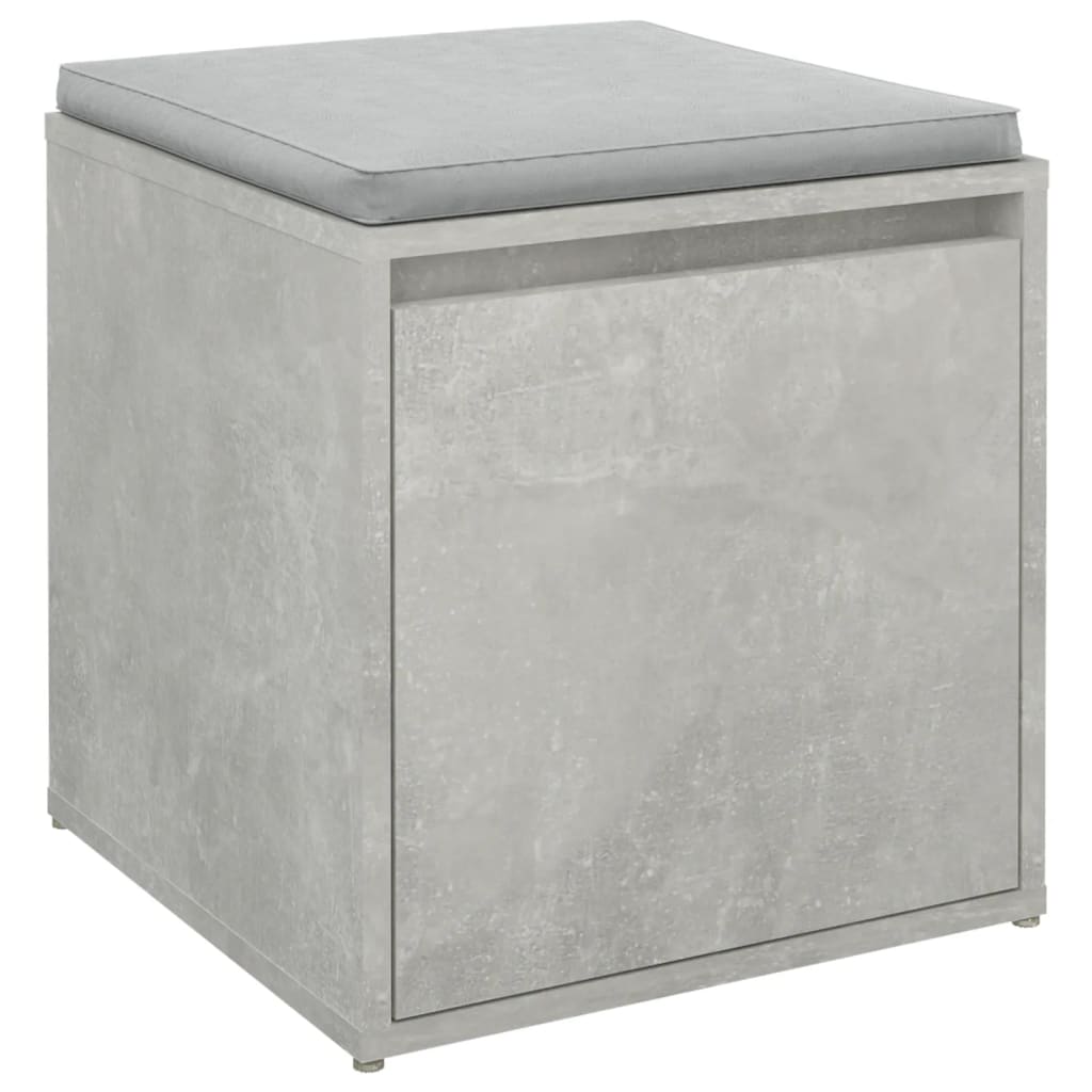 vidaXL Cutie cu sertar, gri beton, 40,5x40x40 cm, lemn compozit vidaXL Cutie cu sertar, gri beton, 40,5x40x40 cm, lemn compozit