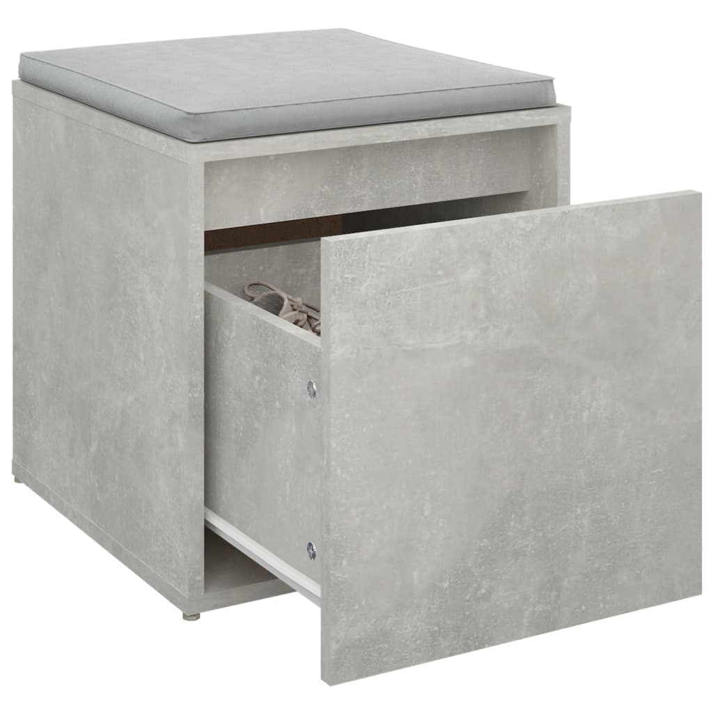 vidaXL Cutie cu sertar, gri beton, 40,5x40x40 cm, lemn compozit vidaXL Cutie cu sertar, gri beton, 40,5x40x40 cm, lemn compozit