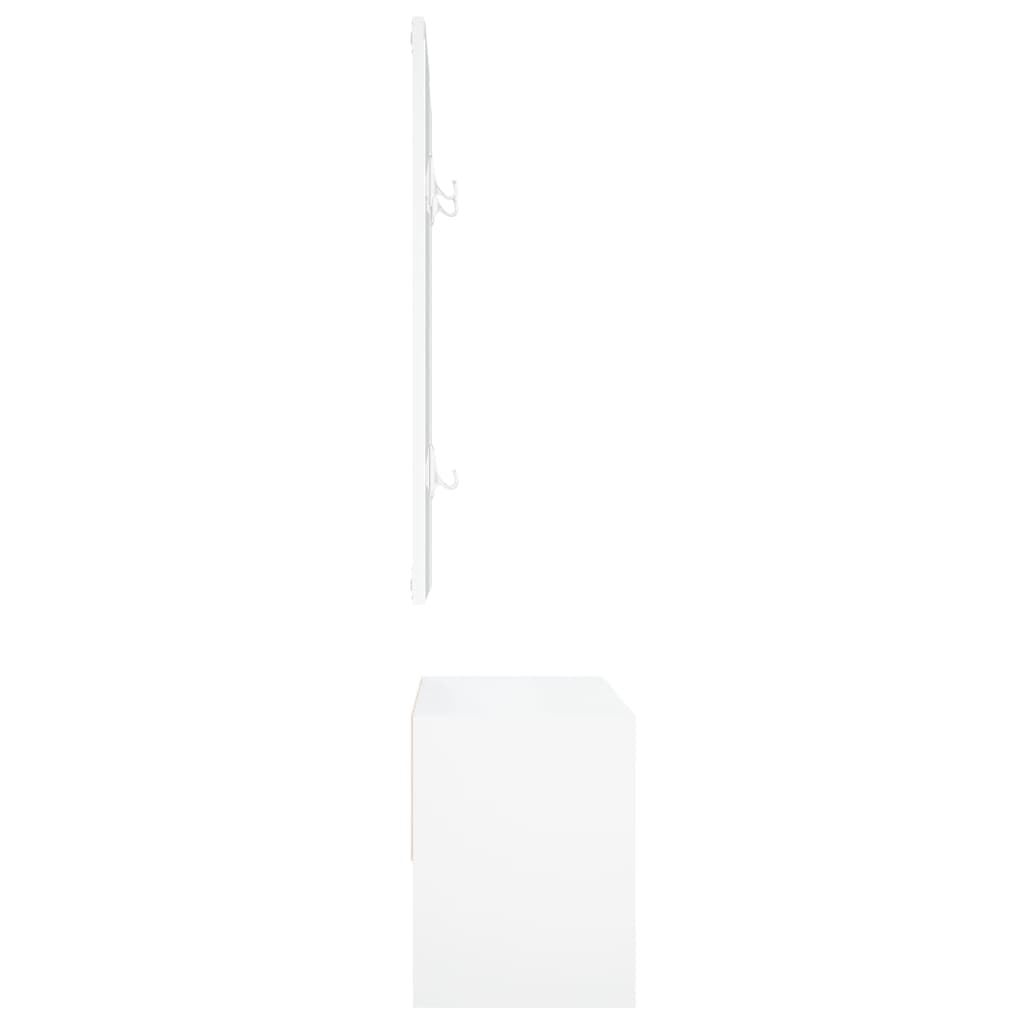vidaXL Set de mobilier pentru hol, alb, lemn prelucrat
