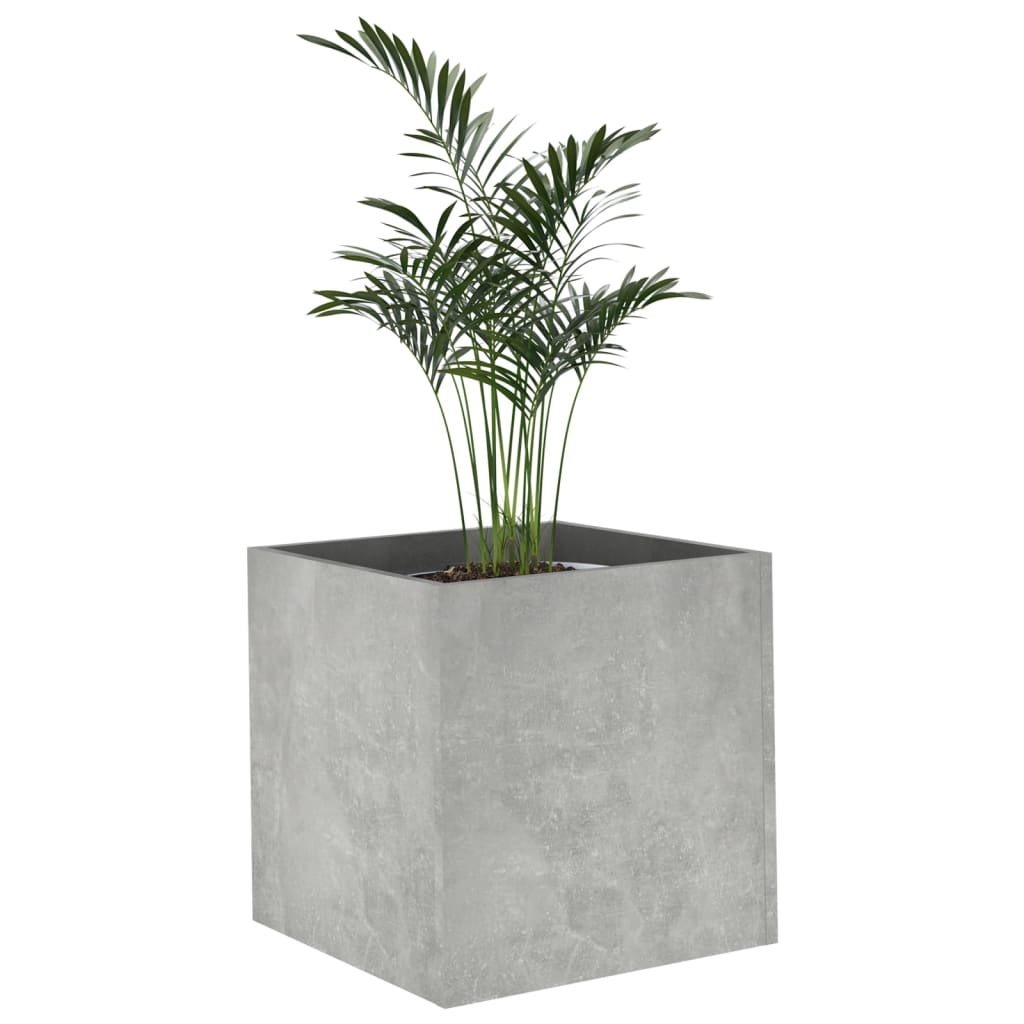 vidaXL Jardinieră cutie, gri beton, 40x40x40 cm, lemn compozit
