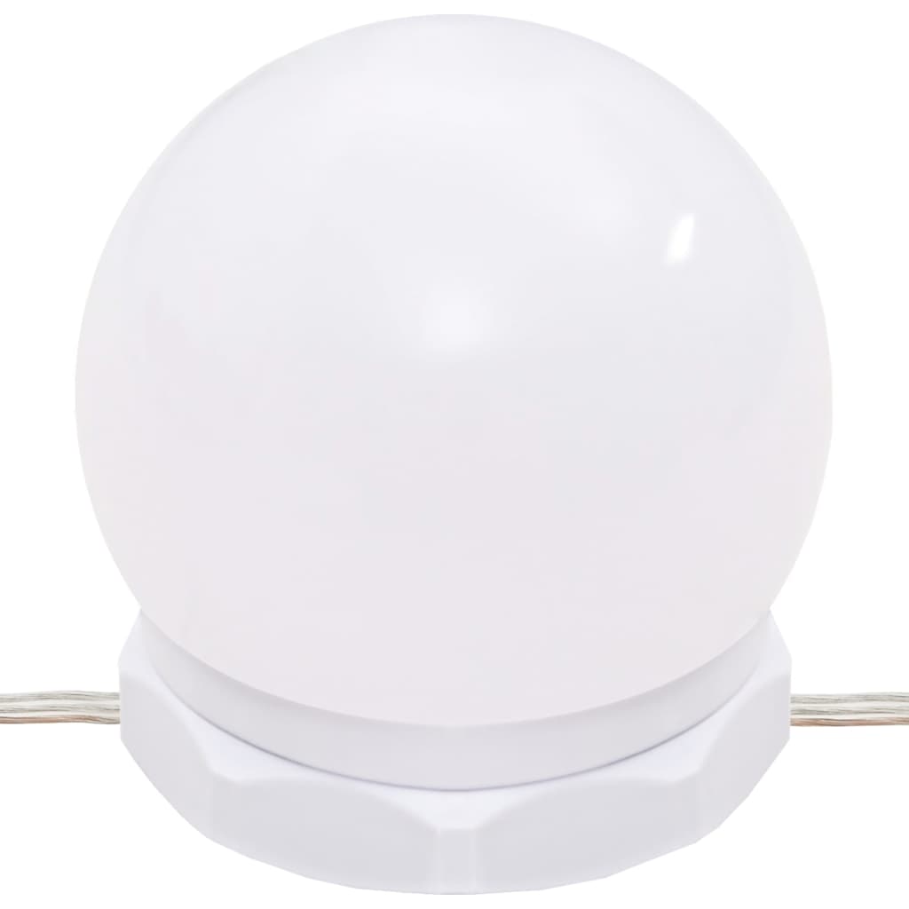 vidaXL Masă de toaletă cu LED, alb, 86,5x35x136 cm vidaXL Masă de toaletă cu LED, alb, 86,5x35x136 cm
