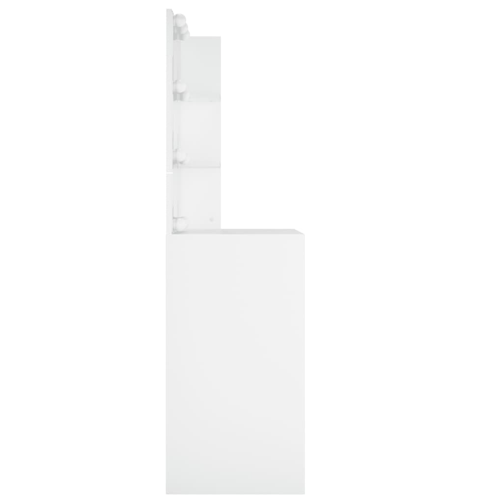 vidaXL Masă de toaletă cu LED, alb, 60x40x140 cm vidaXL Masă de toaletă cu LED, alb, 60x40x140 cm