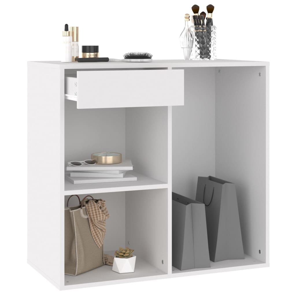 vidaXL Dulap de cosmetice, alb, 80x40x75 cm, lemn prelucrat vidaXL Dulap de cosmetice, alb, 80x40x75 cm, lemn prelucrat