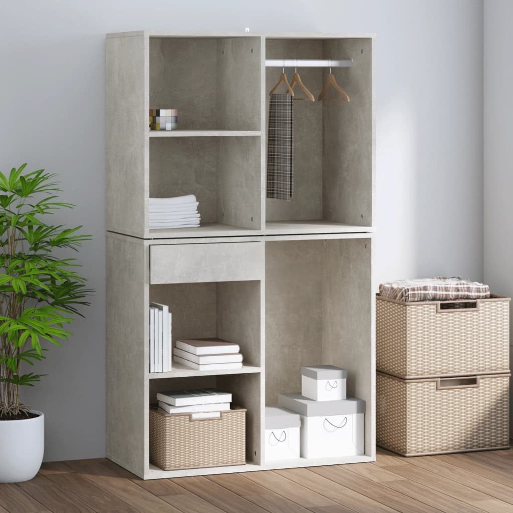 vidaXL Dulap de dressing, gri beton, 80x40x65 cm, lemn compozit vidaXL Dulap de dressing, gri beton, 80x40x65 cm, lemn compozit