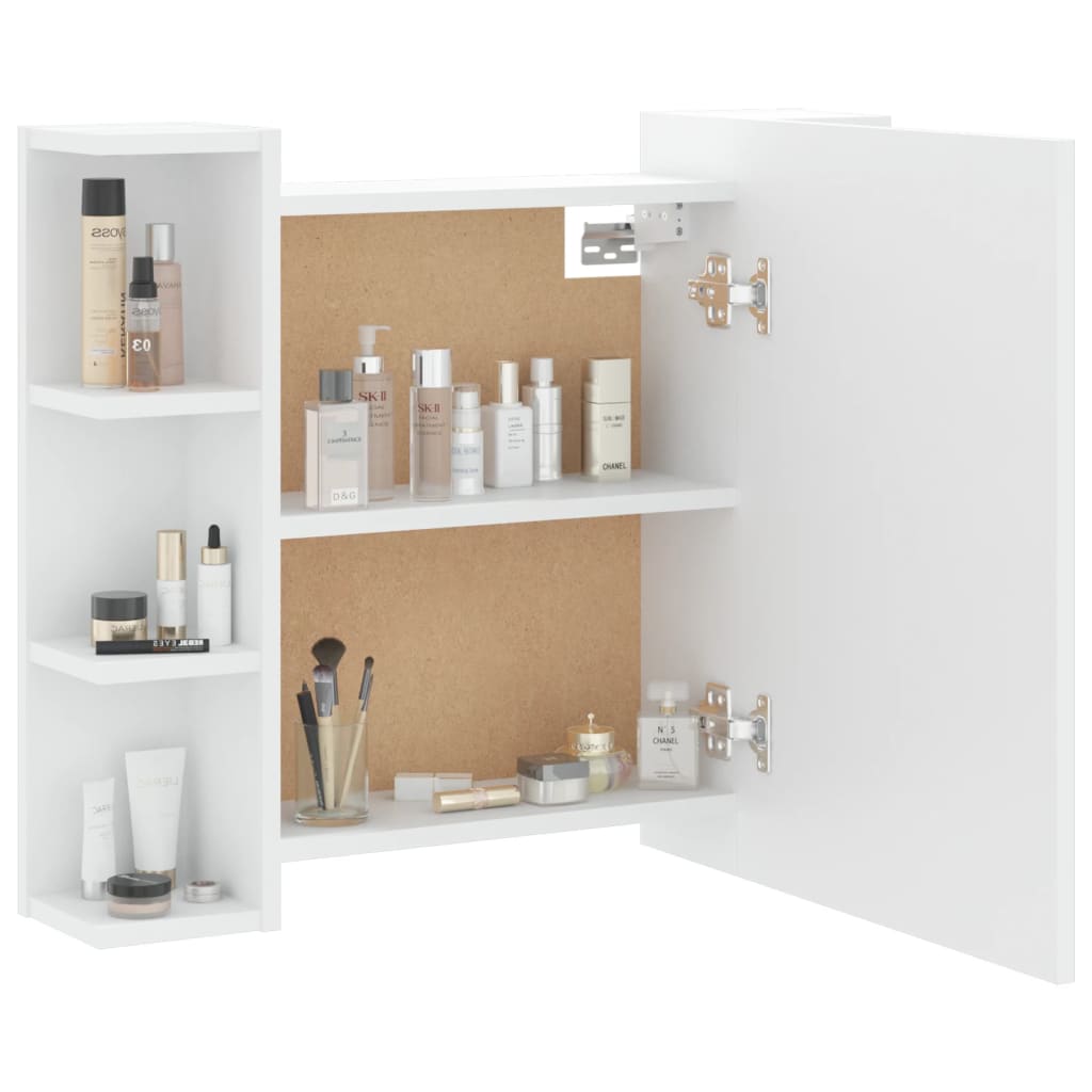 vidaXL Dulap cu oglindă și LED, alb, 70x16,5x60 cm vidaXL Dulap cu oglindă și LED, alb, 70x16,5x60 cm