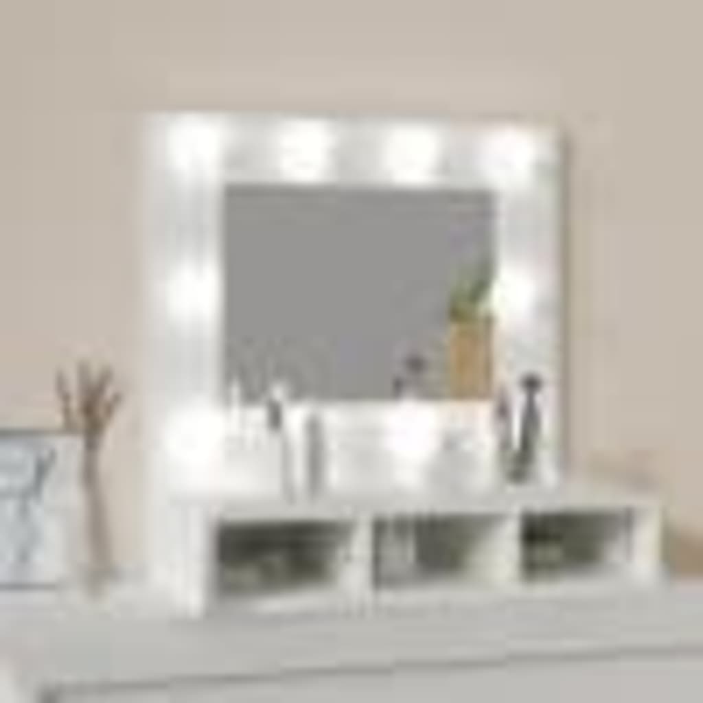 vidaXL Dulap cu oglindă și LED, alb, 60x31,5x62 cm vidaXL Dulap cu oglindă și LED, alb, 60x31,5x62 cm