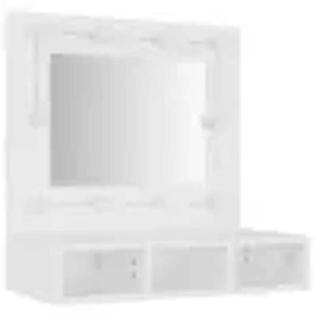 vidaXL Dulap cu oglindă și LED, alb, 60x31,5x62 cm vidaXL Dulap cu oglindă și LED, alb, 60x31,5x62 cm