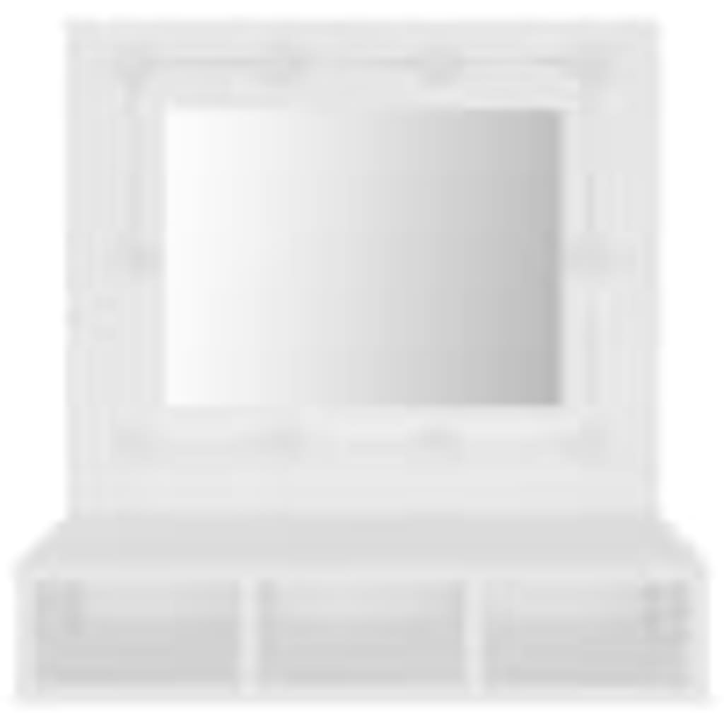 vidaXL Dulap cu oglindă și LED, alb, 60x31,5x62 cm vidaXL Dulap cu oglindă și LED, alb, 60x31,5x62 cm