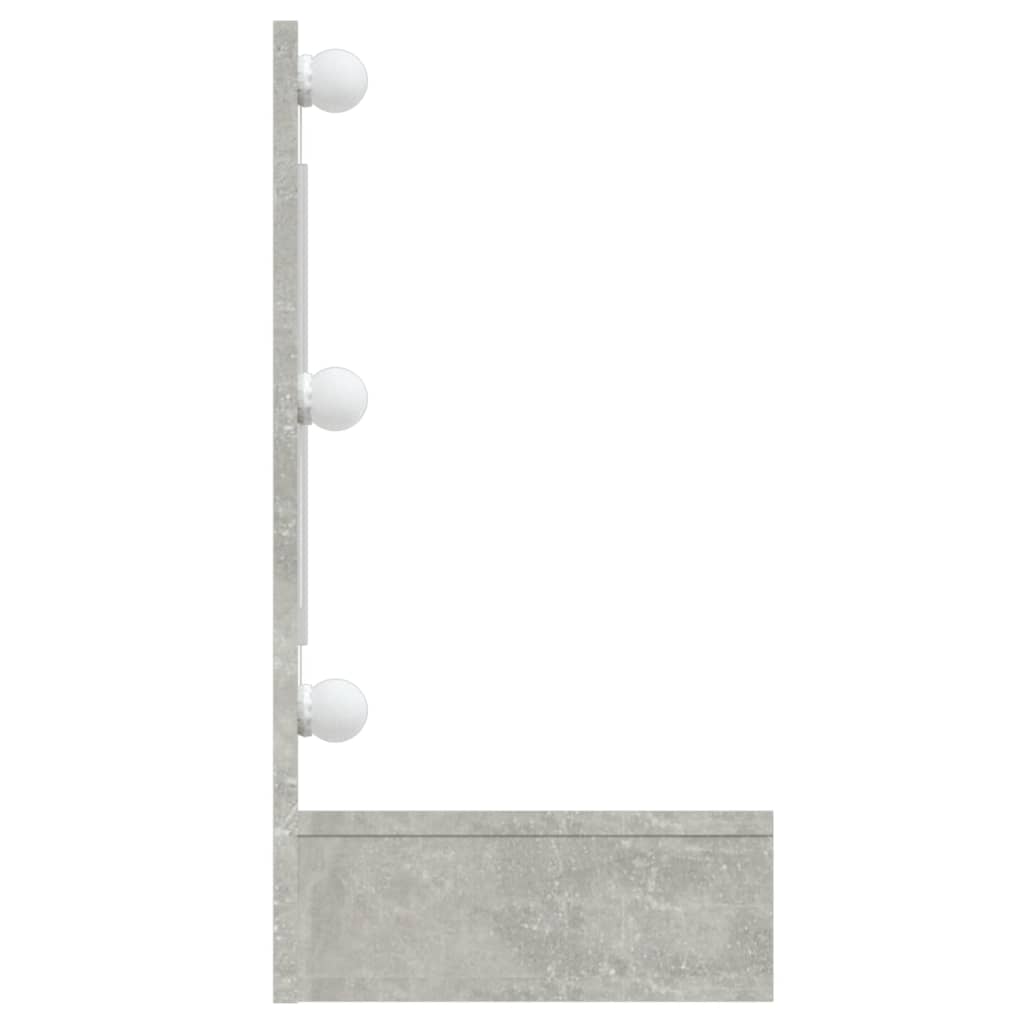 vidaXL Dulap cu oglindă și LED, gri beton, 90x31,5x62 cm vidaXL Dulap cu oglindă și LED, gri beton, 90x31,5x62 cm