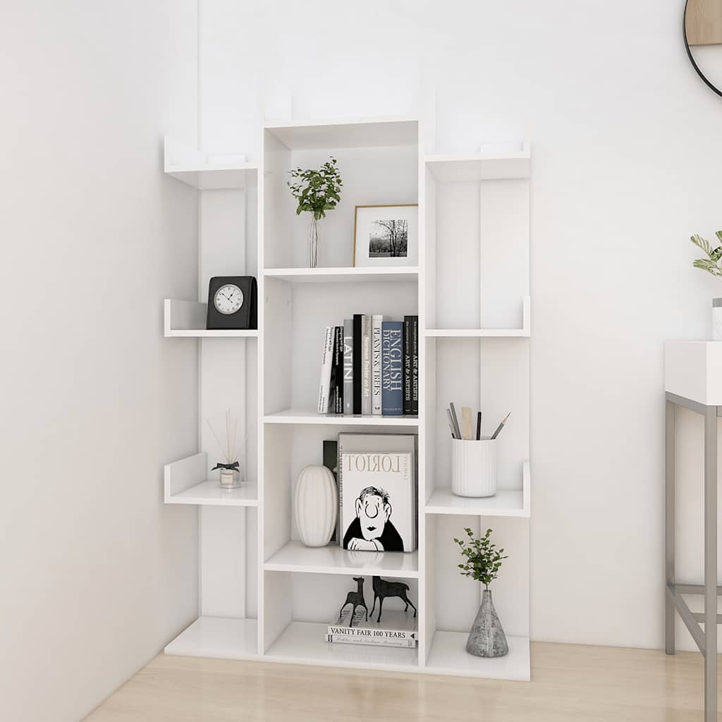 vidaXL Bibliotecă, alb, 86x25,5x140 cm, PAL vidaXL Bibliotecă, alb, 86x25,5x140 cm, PAL