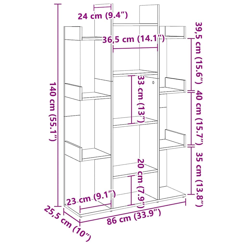 vidaXL Bibliotecă, negru, 86x25,5x140 cm, PAL vidaXL Bibliotecă, negru, 86x25,5x140 cm, PAL