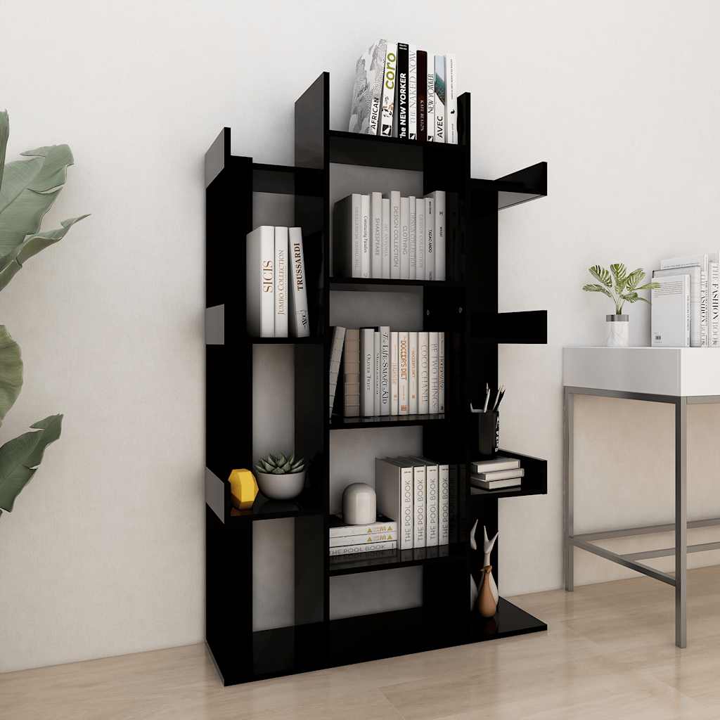 vidaXL Bibliotecă, negru, 86x25,5x140 cm, PAL vidaXL Bibliotecă, negru, 86x25,5x140 cm, PAL