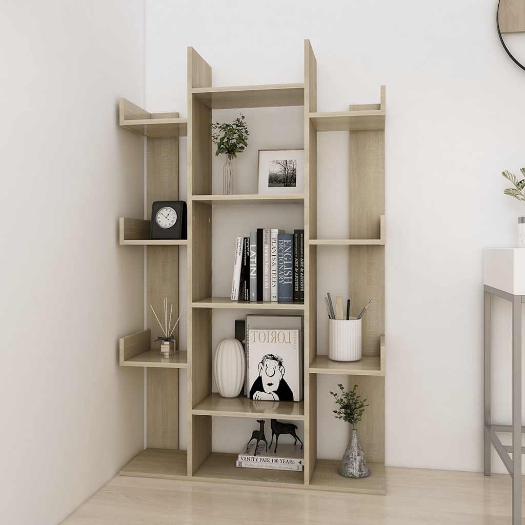 vidaXL Bibliotecă, stejar sonoma, 86x25,5x140 cm, PAL vidaXL Bibliotecă, stejar sonoma, 86x25,5x140 cm, PAL