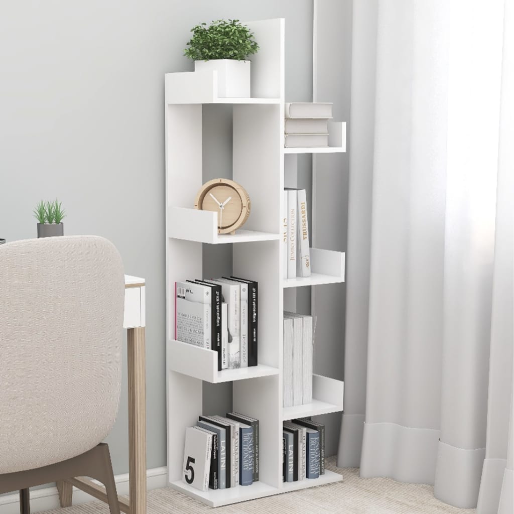 vidaXL Bibliotecă, alb, 48x25,5x140 cm, PAL vidaXL Bibliotecă, alb, 48x25,5x140 cm, PAL