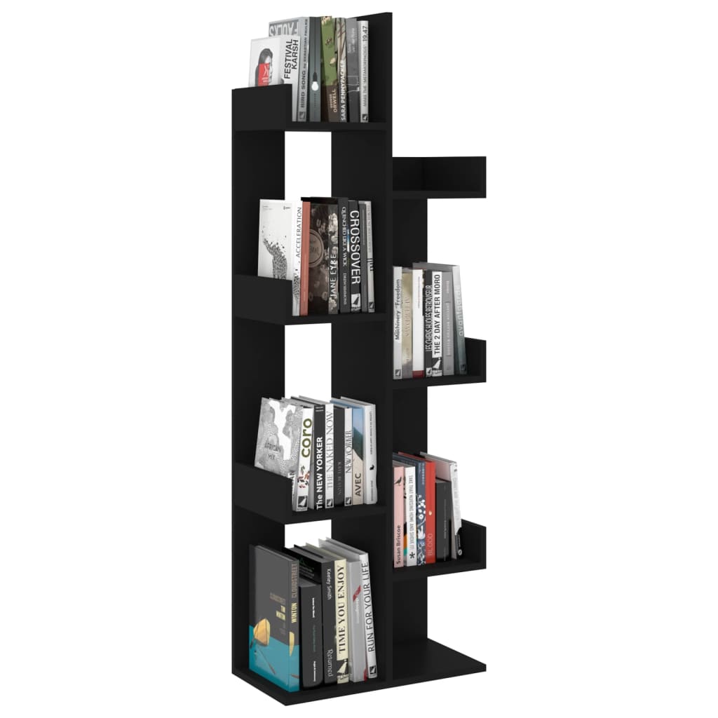 vidaXL Bibliotecă, negru, 48x25,5x140 cm, PAL vidaXL Bibliotecă, negru, 48x25,5x140 cm, PAL