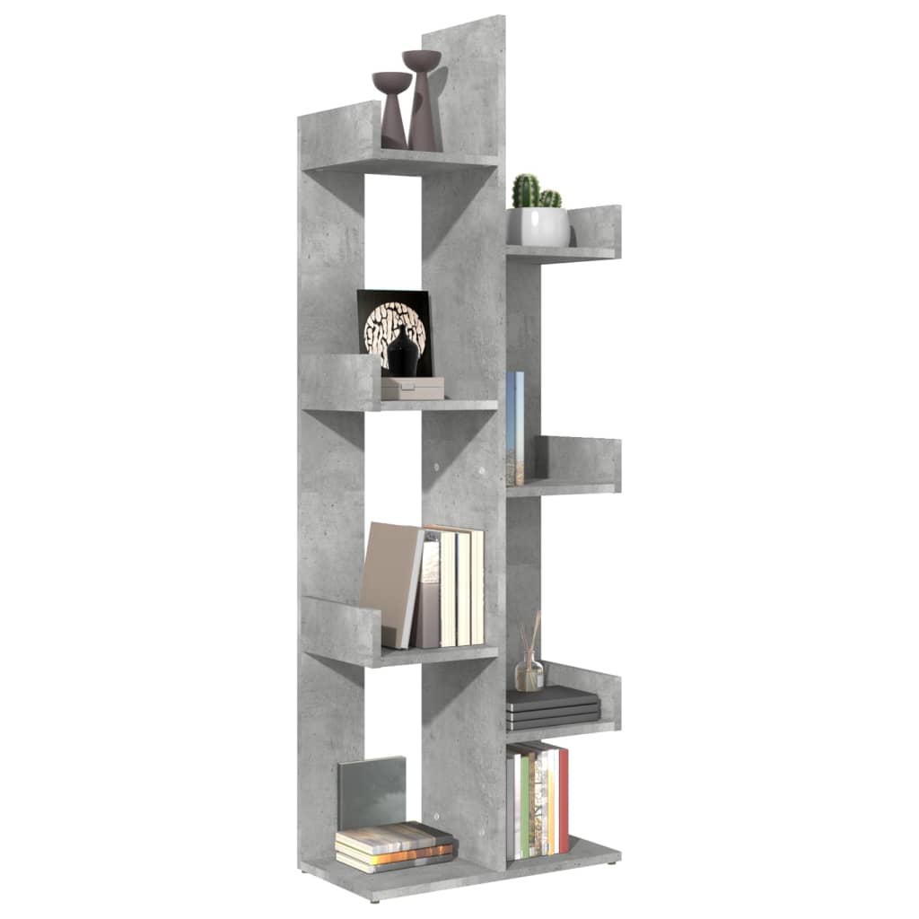 vidaXL Bibliotecă, gri beton, 48x25,5x140 cm, PAL vidaXL Bibliotecă, gri beton, 48x25,5x140 cm, PAL