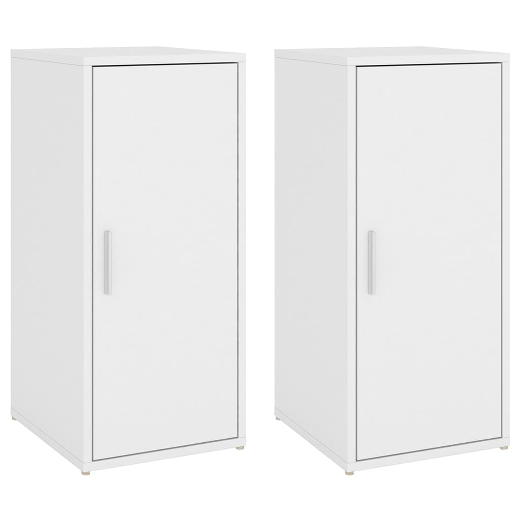 vidaXL Pantofare, 2 buc., alb, 32x35x70 cm, PAL vidaXL Pantofare, 2 buc., alb, 32x35x70 cm, PAL