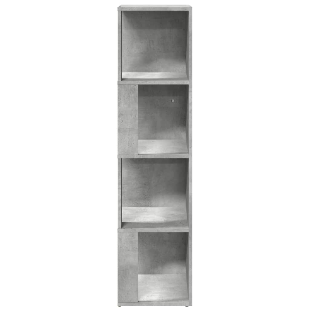 vidaXL Dulap de colț, gri beton, 33x33x132 cm, PAL