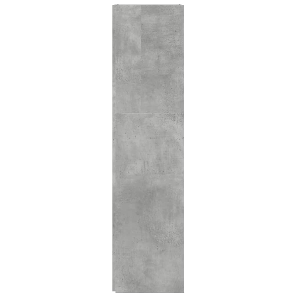 vidaXL Dulap de colț, gri beton, 33x33x132 cm, PAL