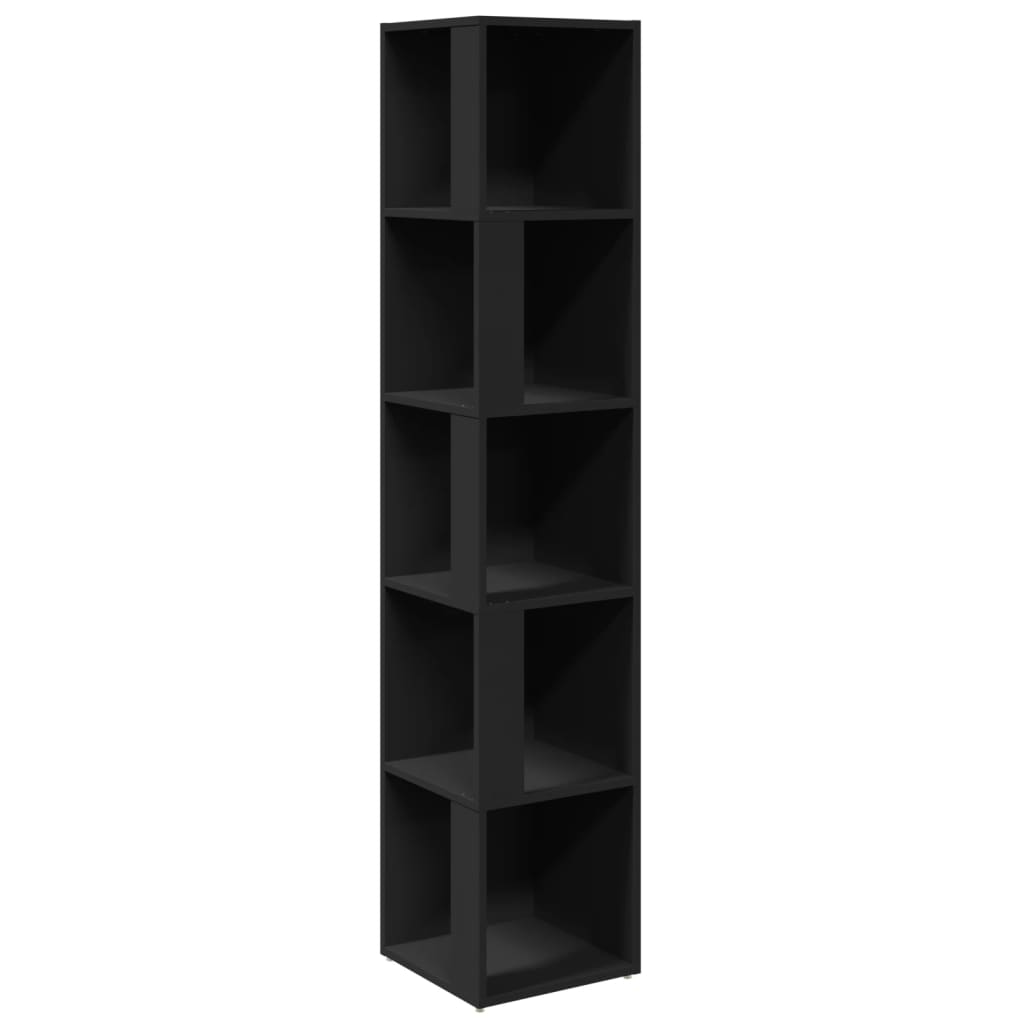 vidaXL Dulap de colț, negru, 33x33x164,5 cm, PAL vidaXL Dulap de colț, negru, 33x33x164,5 cm, PAL