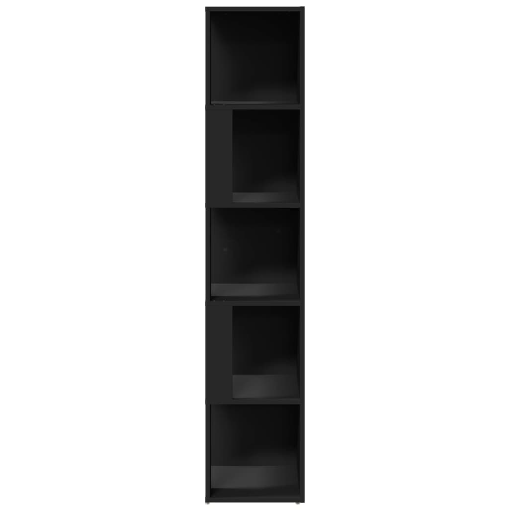 vidaXL Dulap de colț, negru, 33x33x164,5 cm, PAL vidaXL Dulap de colț, negru, 33x33x164,5 cm, PAL