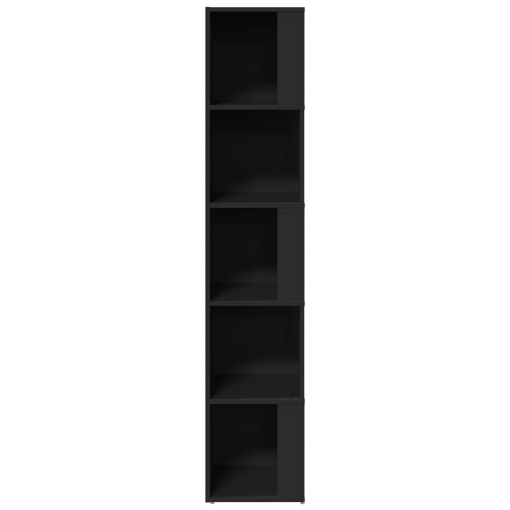 vidaXL Dulap de colț, negru, 33x33x164,5 cm, PAL vidaXL Dulap de colț, negru, 33x33x164,5 cm, PAL