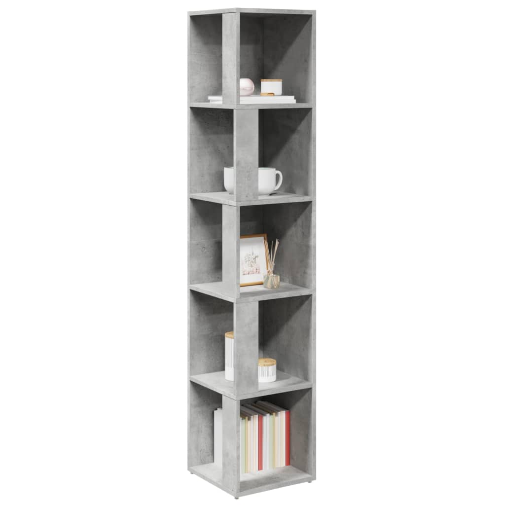 vidaXL Dulap de colț, gri beton, 33x33x164,5 cm, PAL vidaXL Dulap de colț, gri beton, 33x33x164,5 cm, PAL