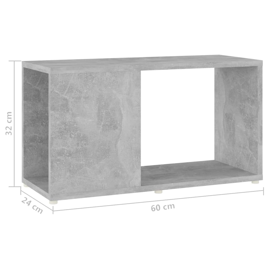 vidaXL Comodă TV, gri beton, 60x24x32 cm, PAL vidaXL Comodă TV, gri beton, 60x24x32 cm, PAL